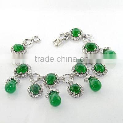 Rhodium Luxury jade necklaces sets