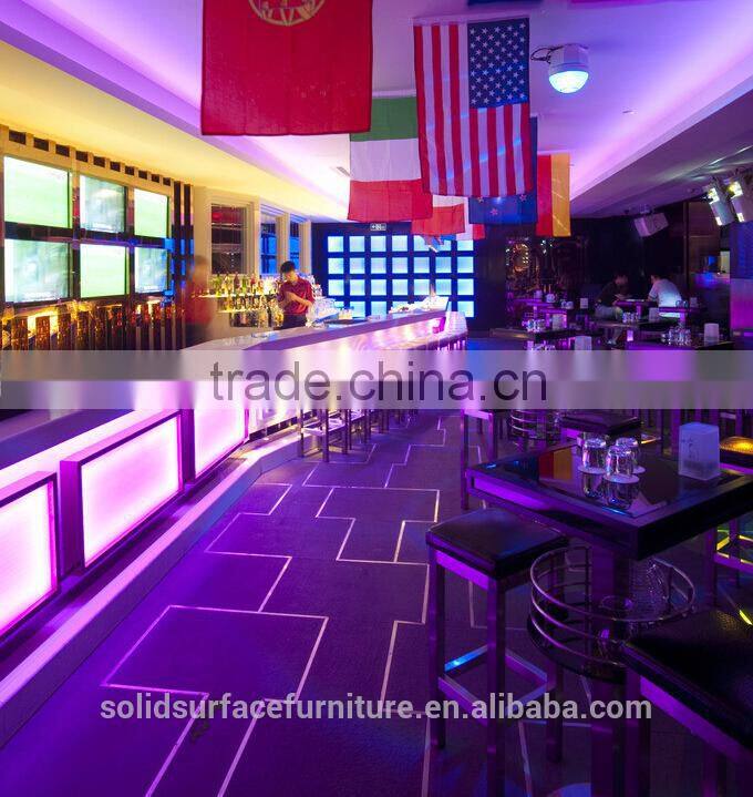 modern LED bar counter gorgeous design