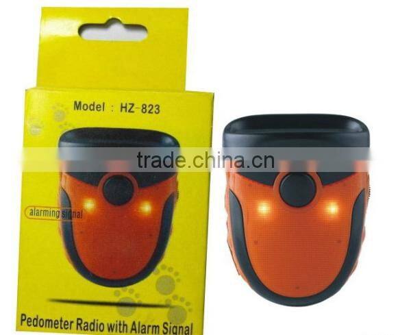 Multifunction LED Light FM Radio Pedometer with Alarm Clock function