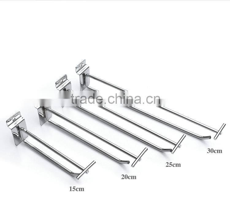 Huohua wholesale double prong supermarket slatwall hook