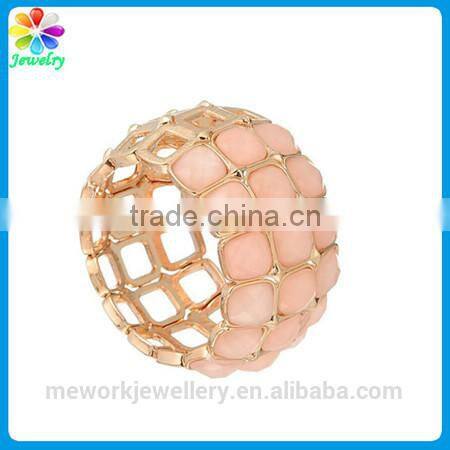 Multi layers gothic punk style beaded women lady brand rose gold bracelet