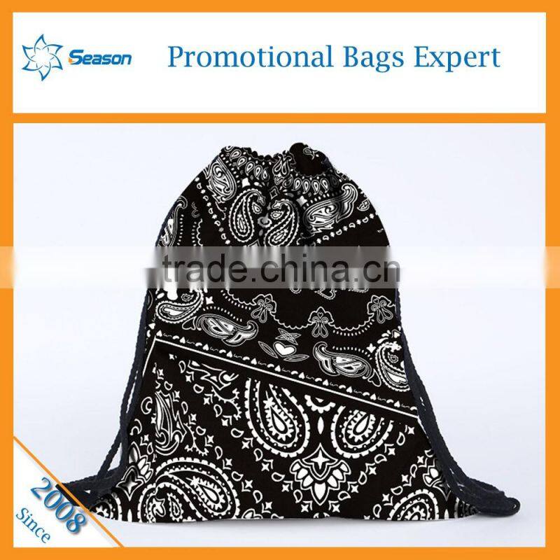 Wholesale bulk drawstring bags fabric shopping bag foldable shopping bag