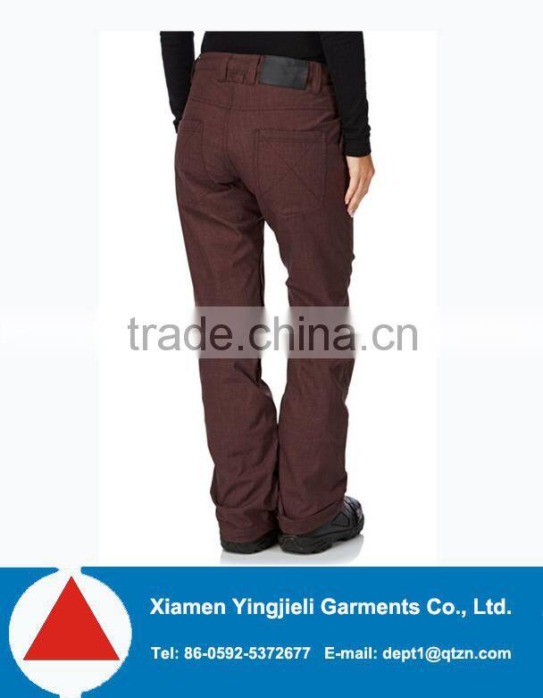 Low price promotional factory ladies nylon plus size snowboard pants
