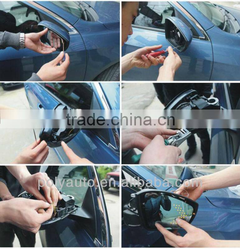 for NISSAN side mirror glass with LED turn signal arrow