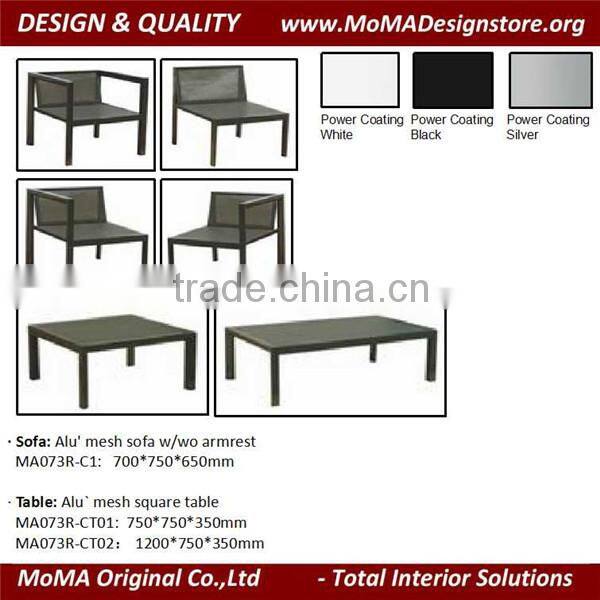 MA073R Modern Design Outdoor Aluminum Pool Furniture Good Qquality Aluminium Sofa Set