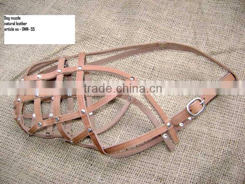 2016 Luxury Handmade Braided Genuine Leather Dog Muzzle