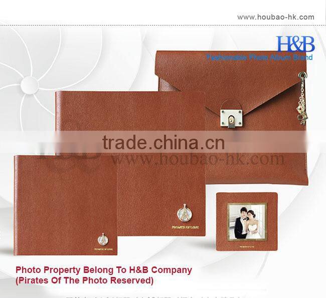 H&B hot sales 12*12 leather cover wallet size photo album
