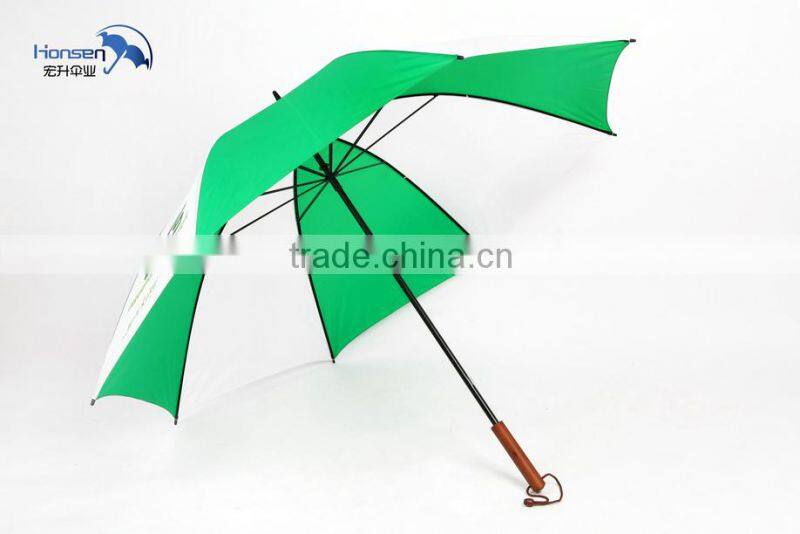 Creative straight umbrella promotion umbrella wood handle umbrella
