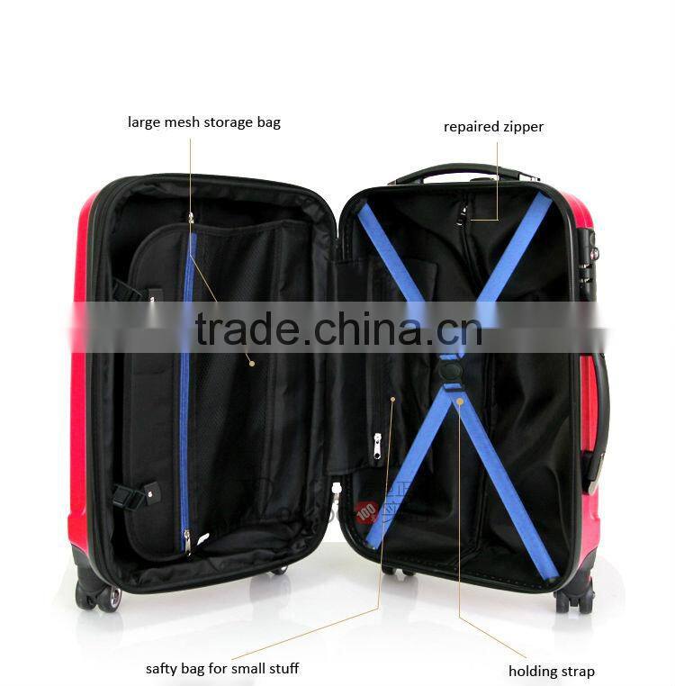 2014 china alibaba hot sale beautiful travel bag on wheels in full size
