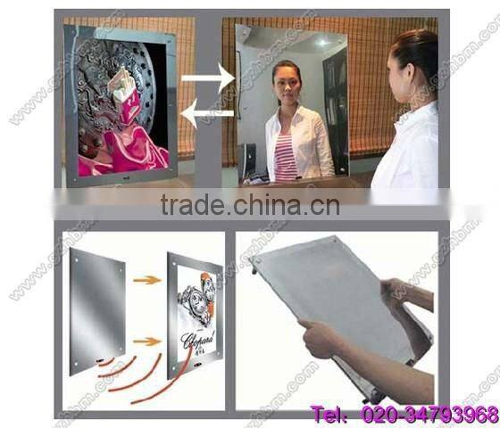 magic mirror LED light box in home decoration
