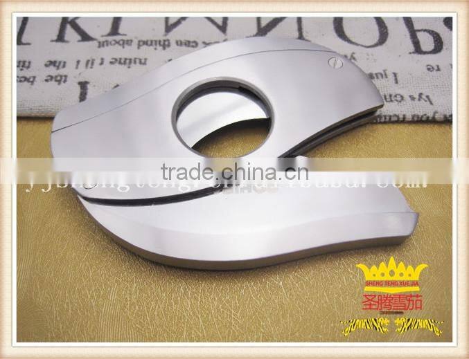 Double blade stainless steel cigar cutter