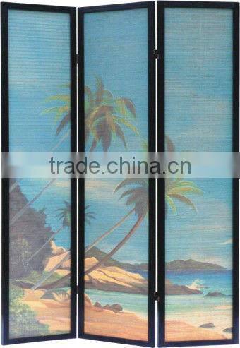 Beach Bamboo Folding Screen