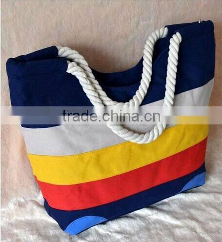 Rainbow bar splicing fashion leisure handbag