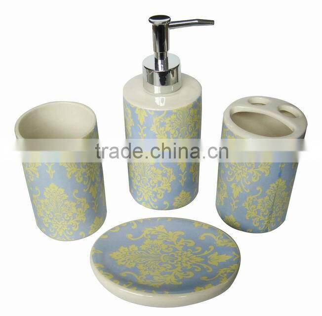bathroom set soap dish cup toothbrush holder liquid soap dispenser