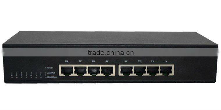 OEM 8port Ethernet Giga Switch Support PoE power supply (TH-1008GP)