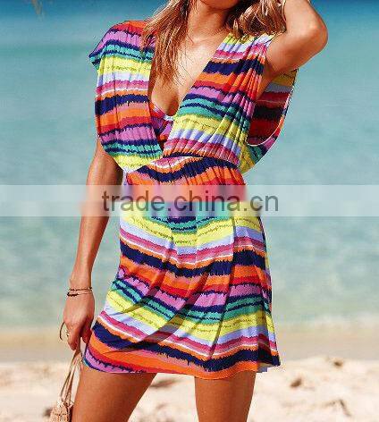 New style girls sea party white beach dress