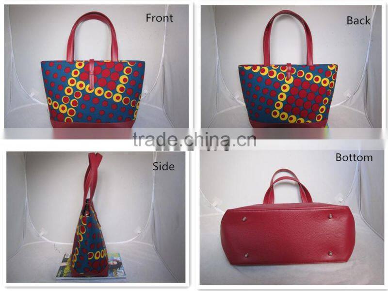 Wholesale african wax print women fashion handbag