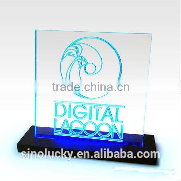 Custom led edge lit sign used in outdoor signage with 7 colors