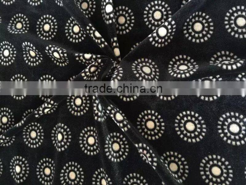 Round Flower Circle Pattern Ks Print Velvet For India