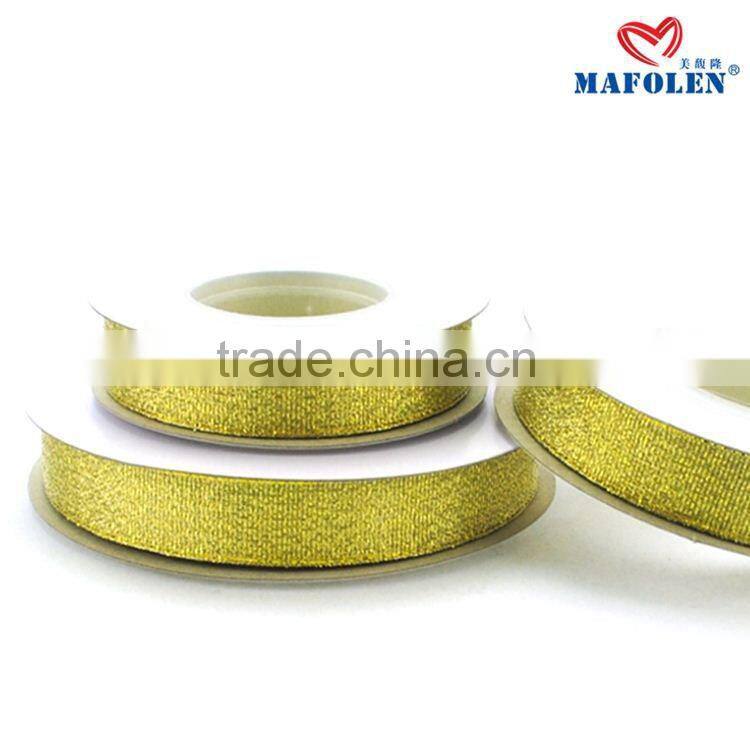 25mm high quality single face gliter nylon ribbon for sale