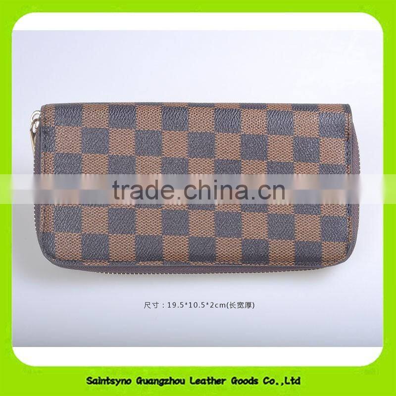 16793 Stock purse!! Good quality grid pattern PU leather purse