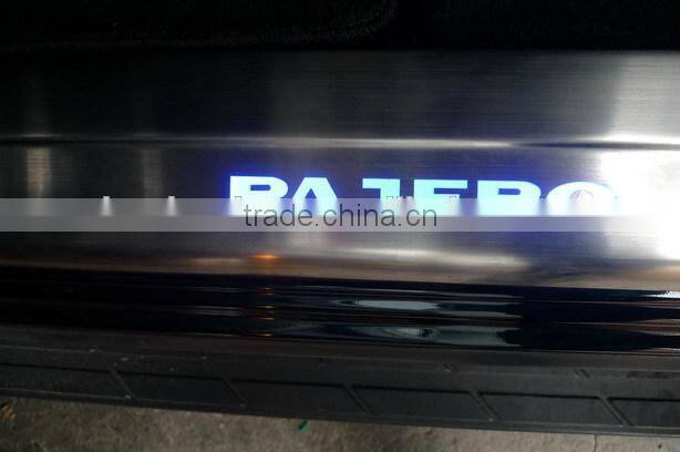 Door sill for Mitsubishi Pajero with LED Stainless steel material