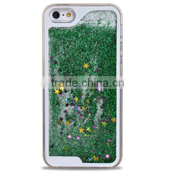 for iphone 6 heavy duty custom 3D quicksand glitter stars clear case