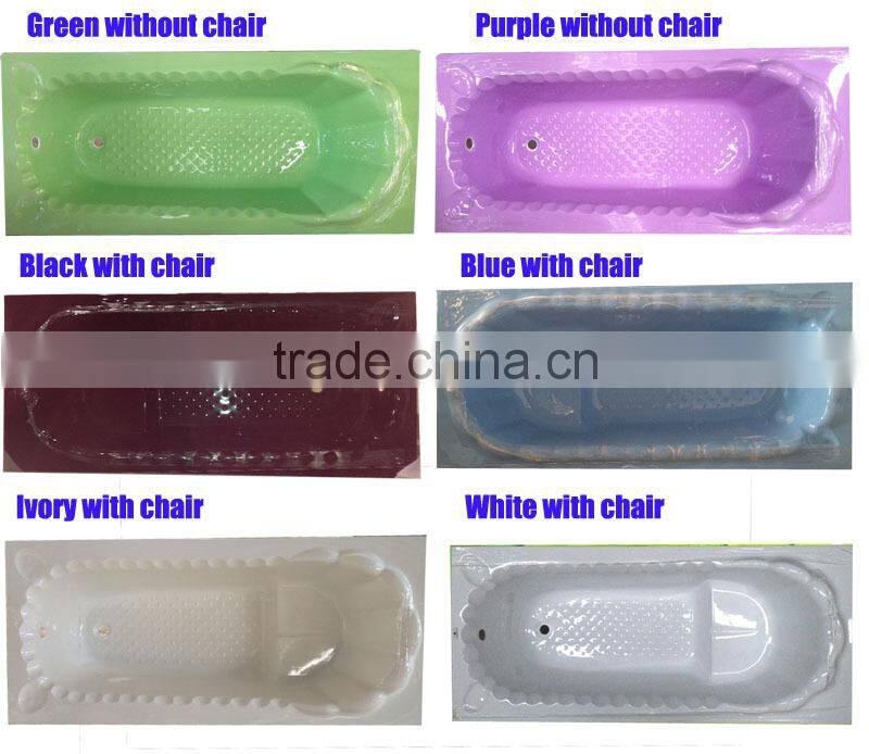 free standing red acrylic bathtub for Europe market passed ISO9001