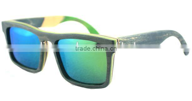 China factory low price Wholesale Wooden Sunglasses, Skateboard wood bamboo sungasses
