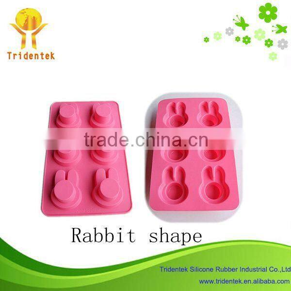 Wholesale FDA/LFGB Standard Lovely 6-Cup Silicone Shaped Cake Mold