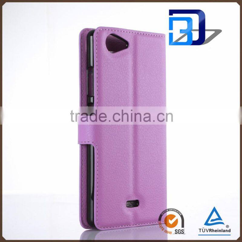 bulk buy from china product Stand Wallet Lychee Leather cover for Wiko Pulp 4G case alibaba express