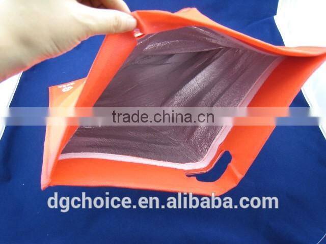 High quality reusable 100% non woven bag with silver lining