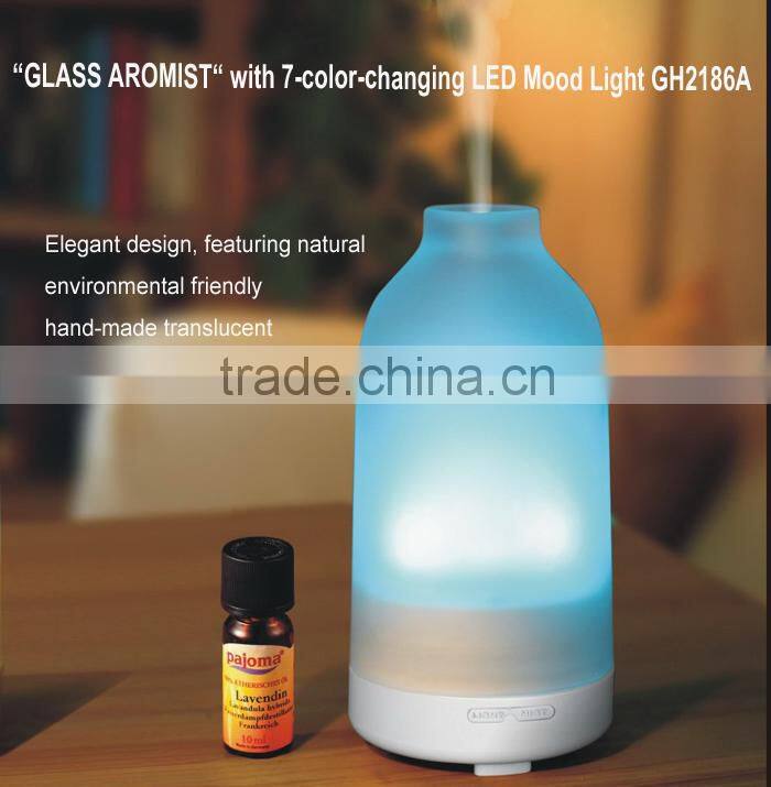 2016 Hot Sales Glass Aroma Diffuser Ultrasonic Air Humidifier Purifier,Ultrasonic Aroma Mist Humidifier With 1 year warranty