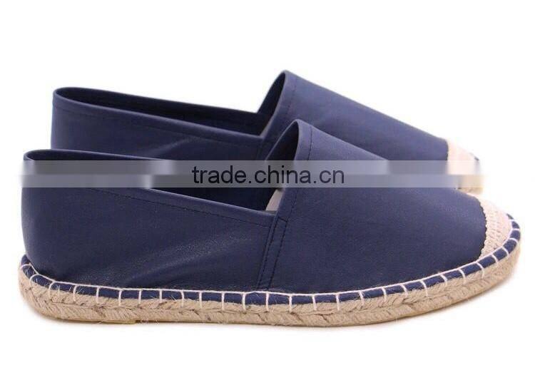 Shoes men loafers PU upper material espadrilles stitched sole shoes flat shoes