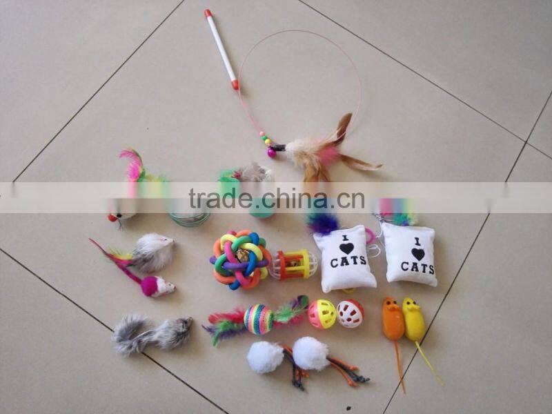 Aimigou 20pcs cat toy bag variety pack for kitty