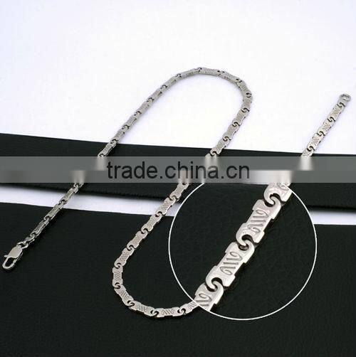 High quality stainless steel bicycle chain necklace (QN10032)