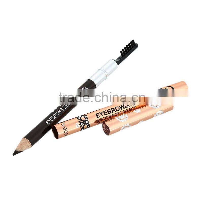 Easy to Color Eyebrow Pencil Cosmetic Waterproof Makeup Tool With Brush