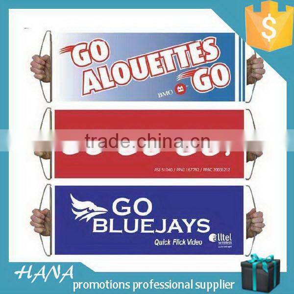 Best quality top sell scrolling banners hand rolling flags