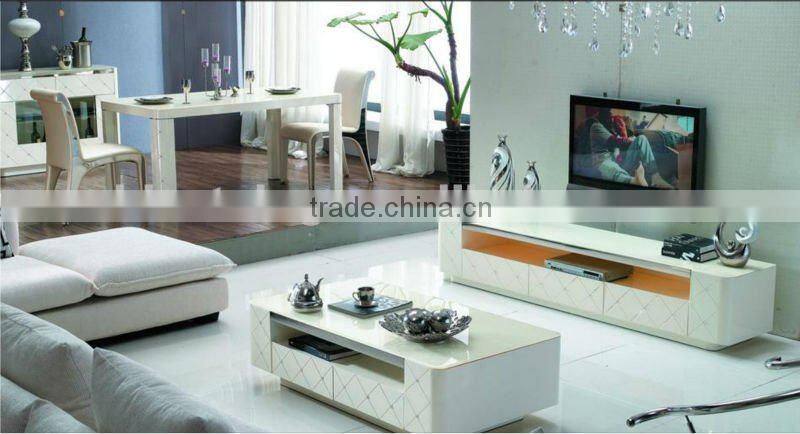 elegant crystal high glossy coffee table 1612