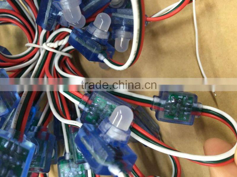 12mm square LED DMX WS2801 RGB pixel string light with IC 9883