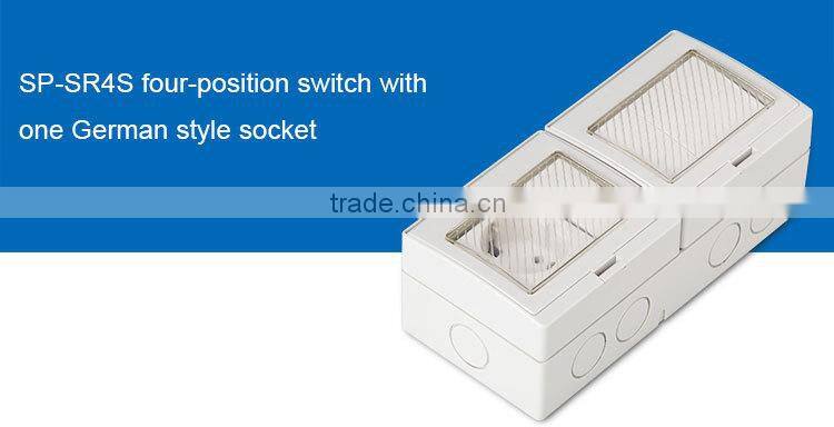 Wall Socket Waterproof Outdoor Socket(SP-SR4S)