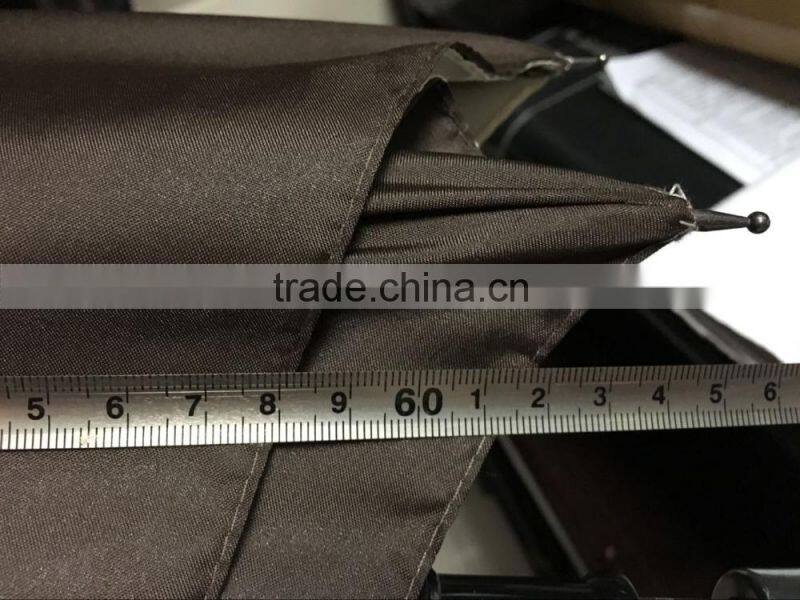 2016 25inch 14mm Luxury Auto Fiberglass And Gold Aluminum Frame Double Layers High Quality Straight Umbrella