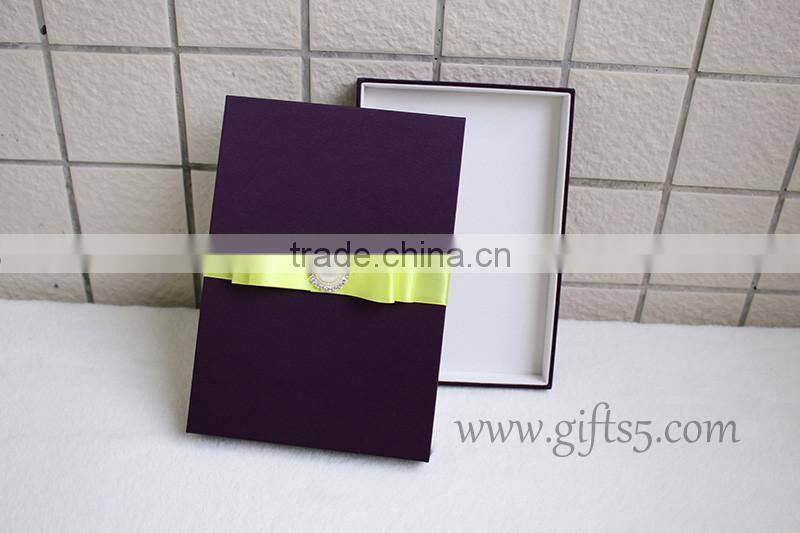 Wedding invitation decorative silk gift boxes made in china