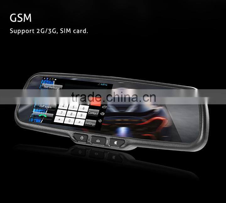 Car digital rearview mirror 5 inch touch screen android gps mirror with 1080p dvr function