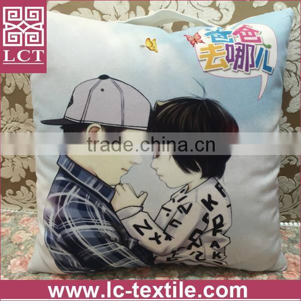 2015 best selling custom design available made of supersoft suede fabric digital printing pillow with blanket inside(LCTP0051)