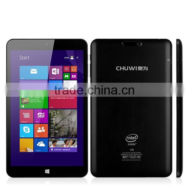 In Stock Original CHUWI VI8 WIN 8.1+Android 4.4 Dual OS 64bit Quad Core 1.8Ghz 2GB +32G 2.0MP 1280x800P Tablet PC