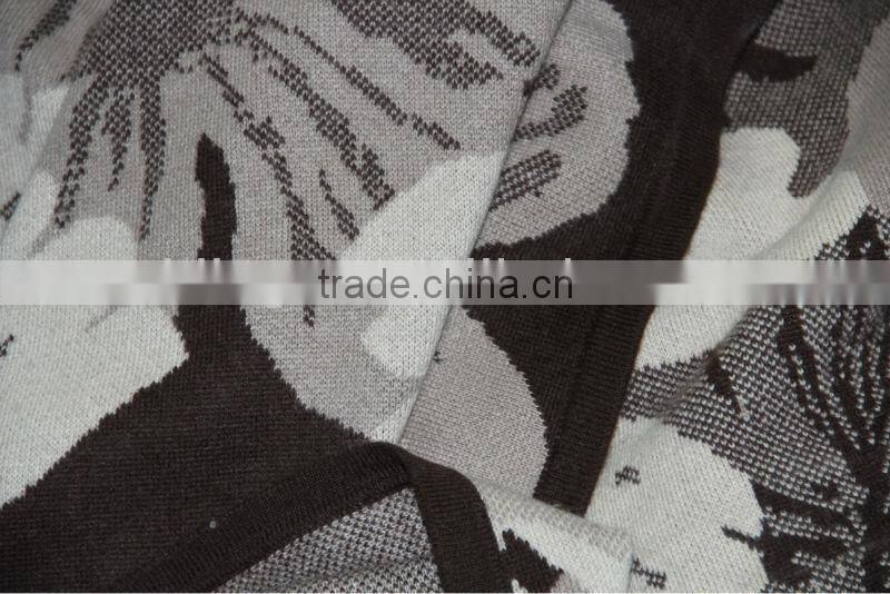 100%cashmere square knitted blankets