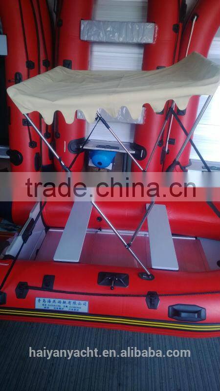 2015 Rigid Inflatable fishing Boat with sunshade for Sale