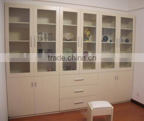 books white wooden glass display cabinet