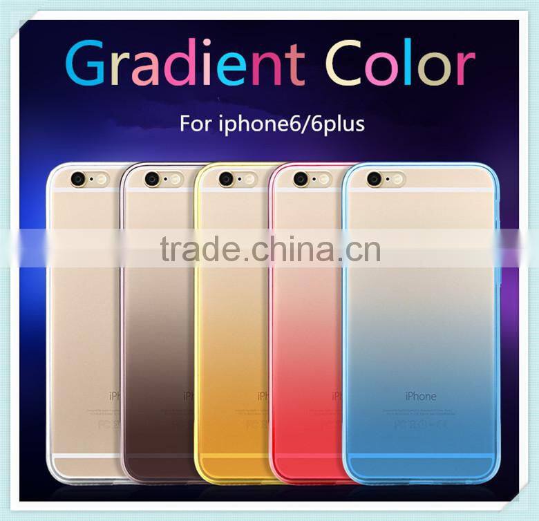 TPU case with gradient color cellphone case for iphone 6s/6plus